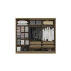 Roupeiro Mdp 5 Portas E 4 Gavetas Nogueira/macadamia