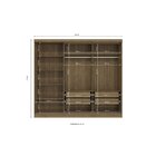 Roupeiro Mdp 5 Portas E 4 Gavetas Nogueira/macadamia