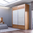 Roupeiro Menfis 2 Portas Cor Freijo Com Detalhe Em Off White