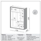 Roupeiro Menfis 2 Portas Cor Freijo Com Detalhe Em Off White