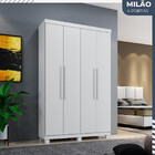 Roupeiro Milão 4 Portas 3 Gavetas Benetil Branco