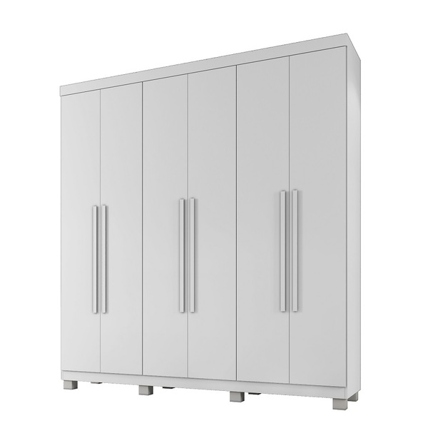 Roupeiro Milão 6 Portas 3 Gavetas Benetil Branco