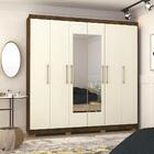 Roupeiro Mistral Com Espelho Imbuia Champanhe