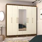 Roupeiro Mistral Com Espelho Imbuia Champanhe