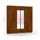 Roupeiro Mistral Com Espelho Imbuia Rústico