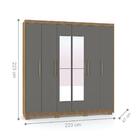 Roupeiro Mistral Com Espelho Nature Alasca