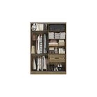 Roupeiro Modulado 2 Portas De Correr 1584mm Nogueira