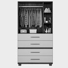 Roupeiro Multiuso Mineirão 2 Portas 4 Gavetas - Jcm Branco