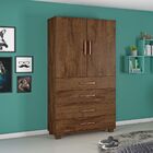 Roupeiro Multiuso Mineirão 2 Portas 4 Gavetas - Jcm Cacau