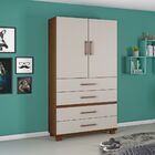 Roupeiro Multiuso Mineirão 2 Portas 4 Gavetas - Jcm Rovere/off