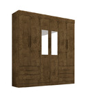 Roupeiro New Verona 6 Portas Com Espelho Salleto Ipê