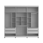 Roupeiro Newton 6 Portas De Giro Puxador Nature 100% Mdf  Cin