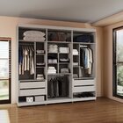 Roupeiro Newton 6 Portas De Giro Puxador Nature 100% Mdf  Cin