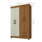 Roupeiro Nice Freijó Cinza 4 Portas