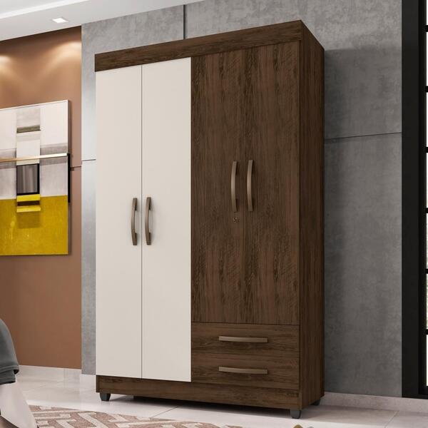 Roupeiro Nice Off Cacau 4 Portas