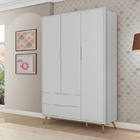 Roupeiro Old Clean Plus Cinza/nature – Planet Baby Móveis