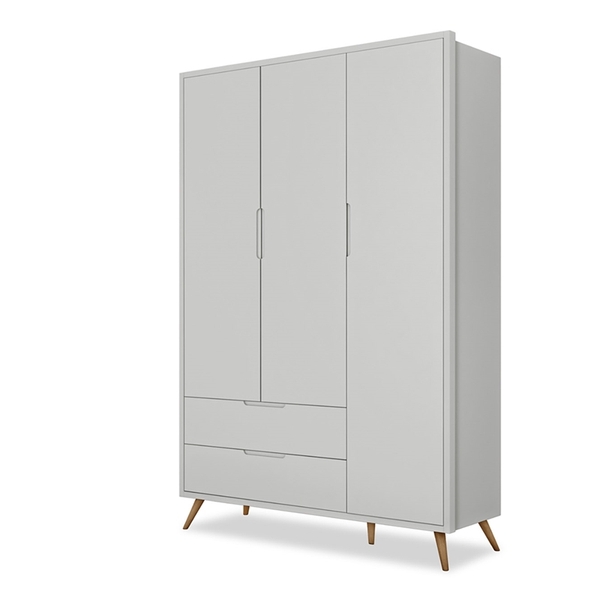 Roupeiro Old Clean Plus Cinza/nature – Planet Baby Móveis