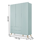 Roupeiro Old Clean Plus Menta/nature – Planet Baby Móveis