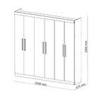 Roupeiro Palmas 6 Portas Sem Espelho Vila Rica