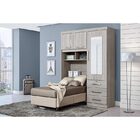 Roupeiro Para Cama Box Solteiro Duster 3 Portas Com Baú - Teka