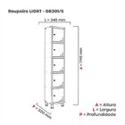 Roupeiro Para Escritório Aço Light 1v 05 Portas Gr301/5 Cinza