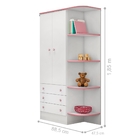 Roupeiro Park Branco Rosa