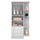 Roupeiro Park Branco Rosa