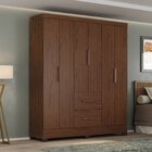 Roupeiro Primordial Max 6 Portas 2 Gavetas Jacaranda