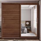 Roupeiro Quarto Solteiro Com Espelho 2 Portas 9 Prateleiras 4