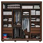 Roupeiro Quarto Solteiro Com Espelho 2 Portas 9 Prateleiras 4