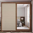 Roupeiro Quarto Solteiro Com Espelho 2 Portas 9 Prateleiras 4