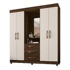 Roupeiro Rachel Off Cacau Com Espelho