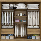 Roupeiro Ravena Plus 3 Portas Slide - 100% MDF - Com Espelho