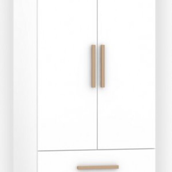 Roupeiro Retro Annie 2 Portas Branco Wengue - J.a Decor