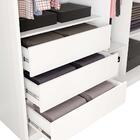 Roupeiro Ripado 4 Portas Serra Branco Fosco