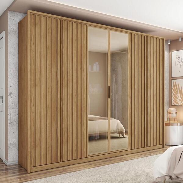 Roupeiro Ripado 6 Portas Braga Buriti