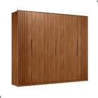 Roupeiro Ripado 6 Portas Casal Milão Nogueira Touch