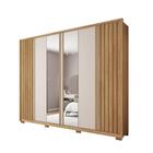 Roupeiro Ripado 6 Portas Com 2 Espelhos Algarve Buriti Off Wh