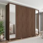 Roupeiro Ripado 6 Portas Com 2 Espelhos Vedras Fendi Havana