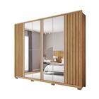 Roupeiro Ripado 6 Portas Com 4 Espelhos Douro Buriti Off White