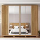 Roupeiro Ripado 6 Portas Com 4 Espelhos Douro Buriti Off White