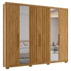 Roupeiro Ripado Com Espelho Meca Freijó