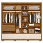 Roupeiro Ripado Com Espelho Moscou Freijó Off White