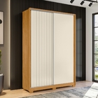 Roupeiro River Portas Flex Carvalho Off/preto 3 Gavetas