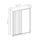 Roupeiro River Portas Flex Carvalho Off/preto 3 Gavetas