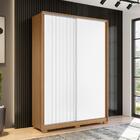 Roupeiro River Portas Flex Nature Branco/titanium 3 Gavetas