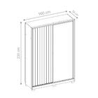 Roupeiro River Portas Flex Nature Branco/titanium 3 Gavetas