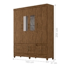 Roupeiro Robbie Castanho Wood Com Espelho