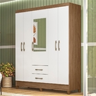 Roupeiro Roth Naturale Branco Com Espelho