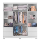 Roupeiro Russell Branco Com Espelho